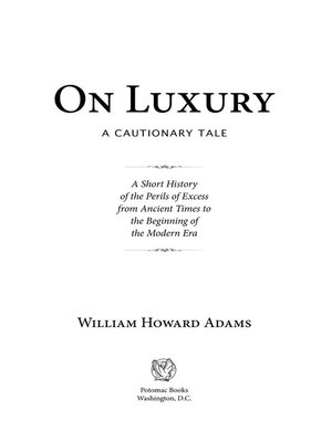 cover image of On Luxury